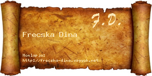 Frecska Dina névjegykártya